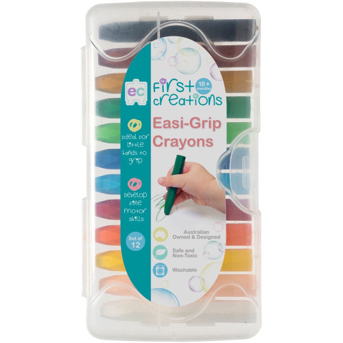 EASI-GRIP CRAYONS SET OF 12