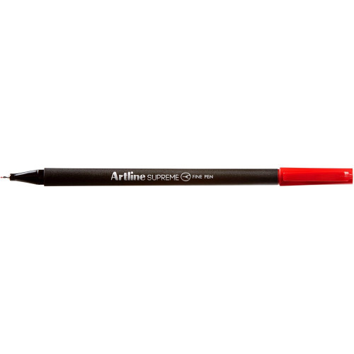 ARTLINE SUPREME FINELINER PENS 0.4mm Red Pack of 12