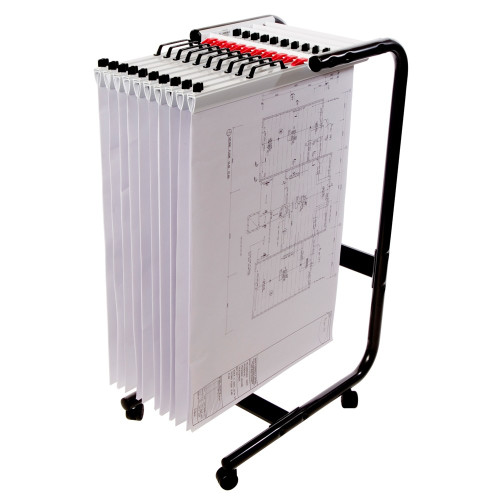 PLANHORSE MOBILE 1000 TROLLEY ONLY CLAMPS NOT INCLUDED A1, 1000Sht Cap.