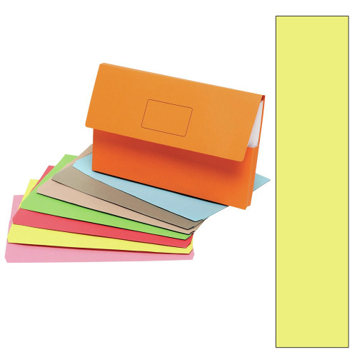 MARBIG SLIMPICK DOCUMENT WALLET FOOLSCAP MANILLA YELLOW