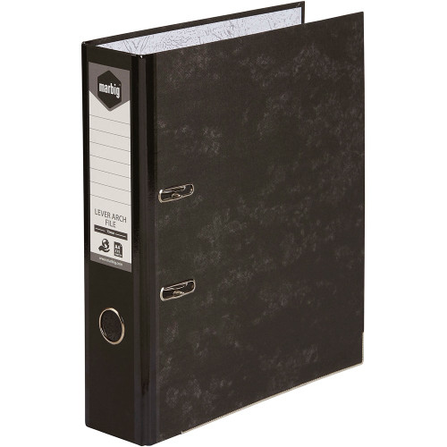 MARBIG LEVER ARCH FILE A4 Black Mottled