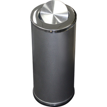 Compass Litter Bin 62Lt Hammertone with Swing Lid, Each