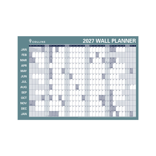 COLLINS CALENDAR WALL PLANNER Wiro 12 Month 300x432mm (Pre-Order Now for 2027) ** ETA 30/9/2026 **
