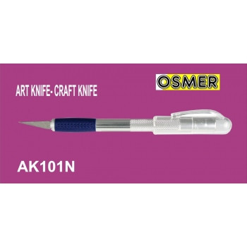 ALUMINIUM ART/STENCIL KNIFE With Rubber Grip