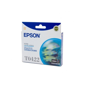 EPSON T0422 ORIGINAL CYAN INK CARTRIDGE Suits Stylus C80 / WN / C82 / CX5100 / 5300