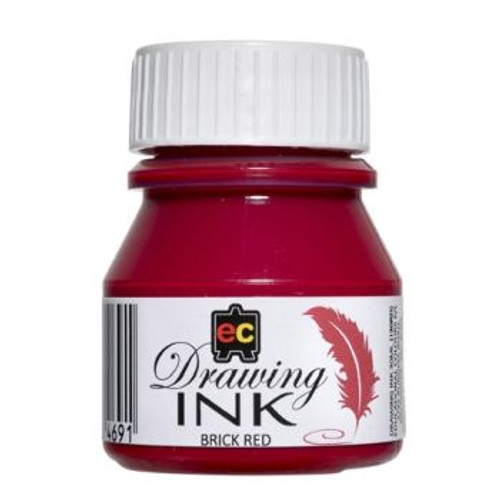 DRAWING INK 30ML BRICK RED