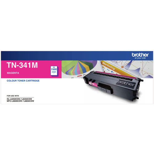 BROTHER TN-341M ORIGINAL MAGENTA TONER CARTRIDGE Suits HL L8250CDN / HL L8350CDW / MFC L8600CDW / MFC L8850CDW