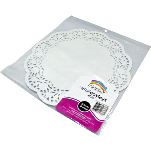 Rainbow Retail Doyleys 265mm White 10 Sheets Pack of 10