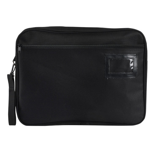 MARBIG CONVENTION SATCHEL Fabric Expanding Zippered (410mm x 330mm) Black