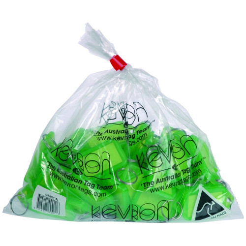 KEVRON ID5 KEY TAGS Green, Bag of 50