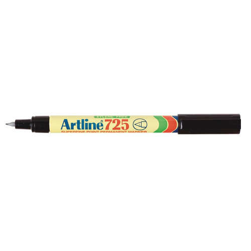 ARTLINE 725 SUPER FINE PERMANENT MARKER 0.4mm Bullet Black