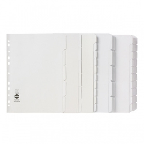 MARBIG MANILLA DIVIDERS A4 6 Tab White 37620