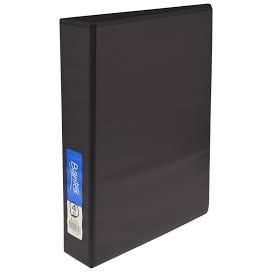 Bantex Standard Insert Ring Binder PP A4 4D Ring 38mm - Black (2732-410)