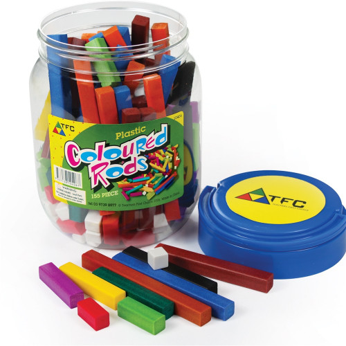 TFC Coloured Plastic Rods Jar of 155