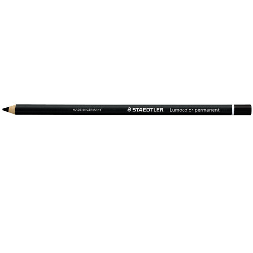 STAEDTLER GLASOCHROM PENCIL Lumocolour Permanent Black, Each