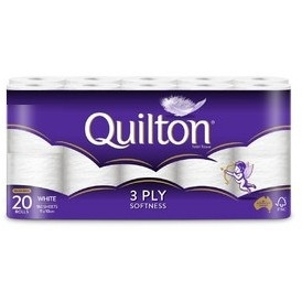 QUILTON 3 PLY TOILET PAPER Pk20  **