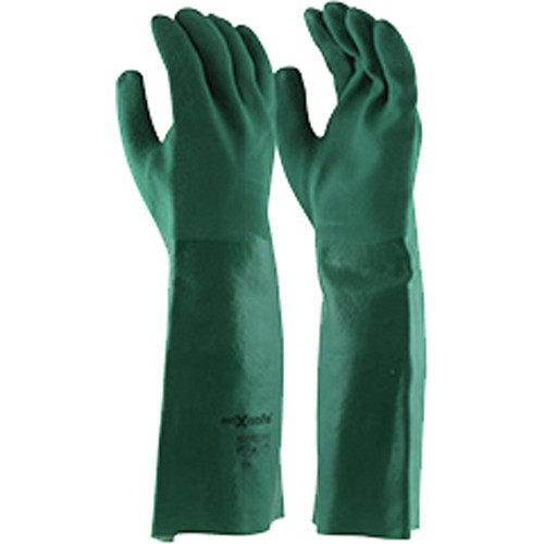 Maxisafe Chem Resistant Gloves Chemical Resistant Glove Green PVC Double Dipped 45cm