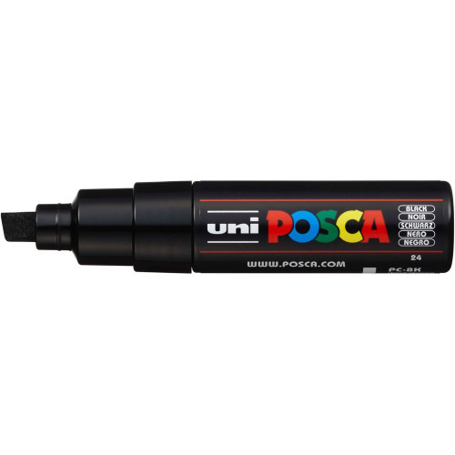 UNIBALL POSCA POSTER MARKER 8mm Chisel Black