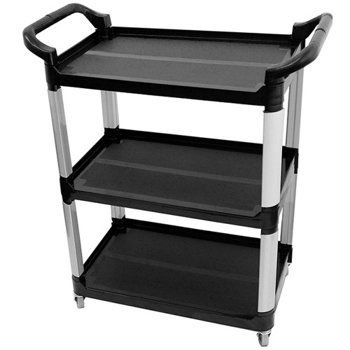 Compass Compact Utility Cart Black 3 Shelf, Each