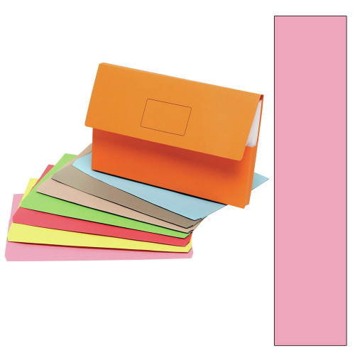 MARBIG SLIMPICK DOCUMENT WALLET FOOLSCAP MANILLA BRIGHTS PINK