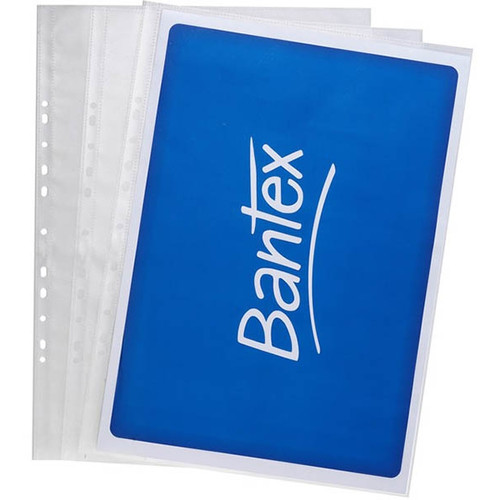 Bantex Tough Sheet Protectors PP A3 120 Micron Potrait - Embossed Clear Pack of 25 (2036)