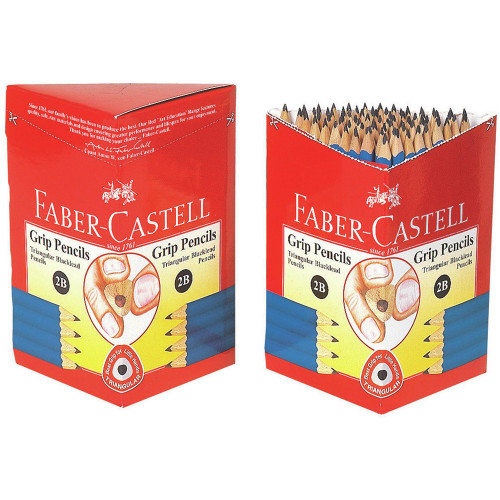 FABER-CASTELL PENCIL Triangular Junior Grip 2B 12-116572-2B