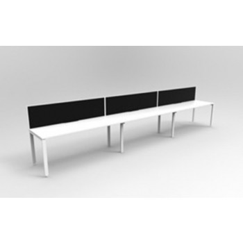 RAPID INFINITY PROFILE LEG SINGLE SIDED 3 PERSON WORKSTATION 1800mm W x 700mm D x 730mm H Per User