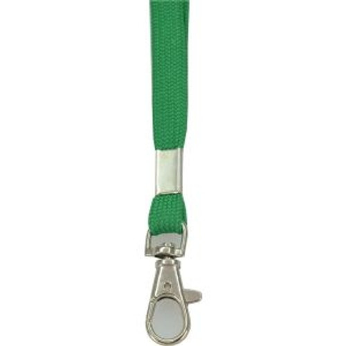 WOVEN LANYARD With Safety release and D clip - Green Pk20