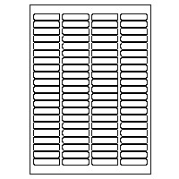 A4 WHITE PERMANENT LABELS 84 Per Page, 46mm x 11.1mm Bx100