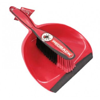 DELUXE DUSTPAN SET Red (Black Silicon)