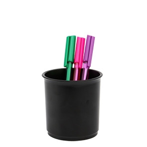 ITALPLAST Pen & Pencil Cup Standard - Black, Each