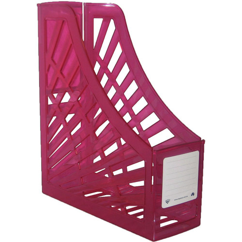 ITALPLAST Magazine Holder - Tinted Pink, Each