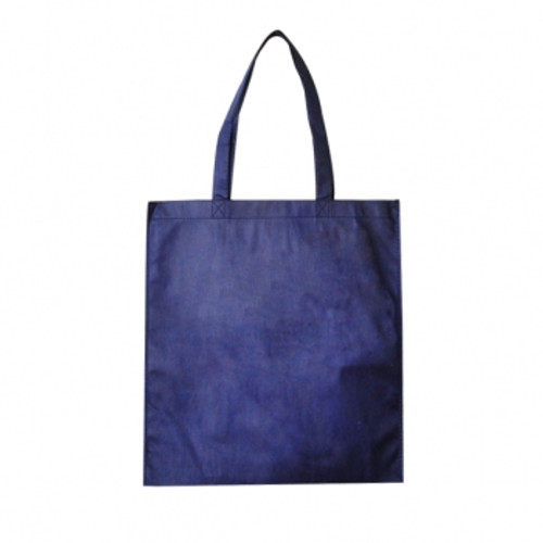 NAVY BLUE NON WOVEN BAG WITH NO GUSSET 80GSM POLYPROPYLENE LONG SHOULDER HANDLES 38CMX42CM