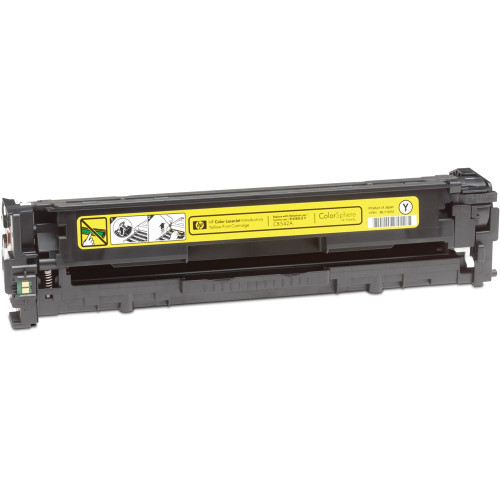 HP 125A YELLOW ORIGINAL LASERJET TONER CARTRIDGE 1.4K (CB542A) Suits LaserJet CP1215 / CP1515 / CP1518NI / CM1312 **