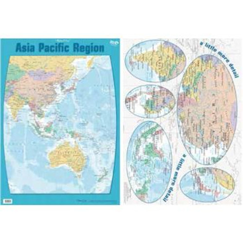 ASIA PACIFIC REGION DOUBLE SIDED WALL CHART *** While Stocks Last ***