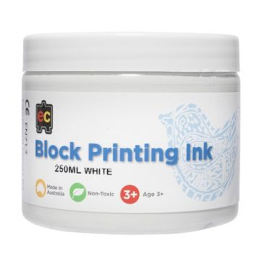 BLOCK PRINTING 250ML WHITE