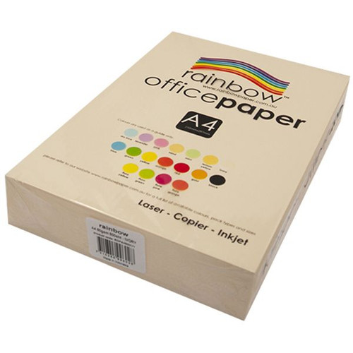 RAINBOW 80GSM OFFICE PAPER A4 Ivory 500 Sheets Ream