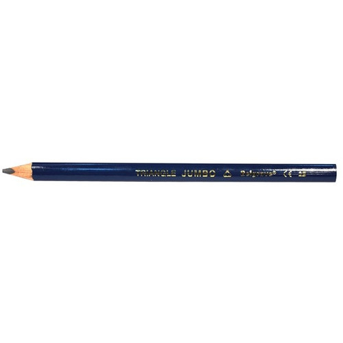 Belgrave Pencil Triangular Jumbo Wood 2B Each, Graphite (84010)