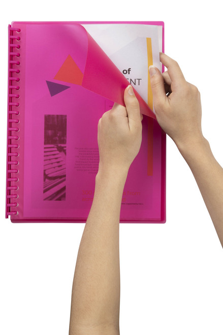 MARBIG DISPLAY BOOK 20 POCKET A4 PINK