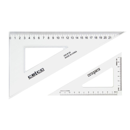 CELCO SET SQUARE 21CM 60 DEGREE HANGSELL