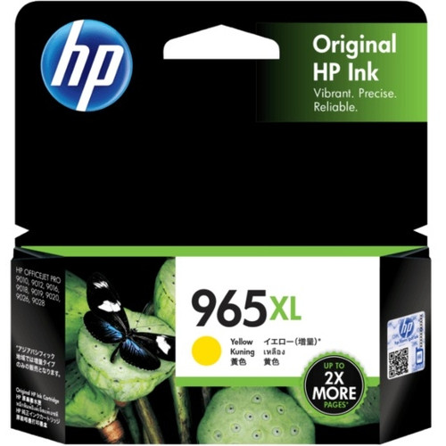 HP #965XL ORIGINAL YELLOW INK CARTRIDGE 1.6K (3JA83AA) Suits HP Officejet Pro 9010 / 9012 / 9016 / 9018 / 9019 / 9020 / 9026 / 9028