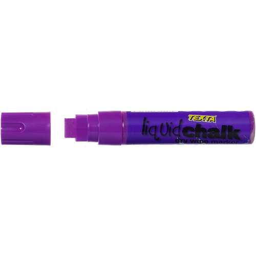 TEXTA JUMBO LIQUID CHALK Dry Wipe Chisel 15mm Nib Prple
