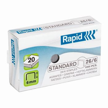 RAPID 26/6 STAPLES BX1000 0173221