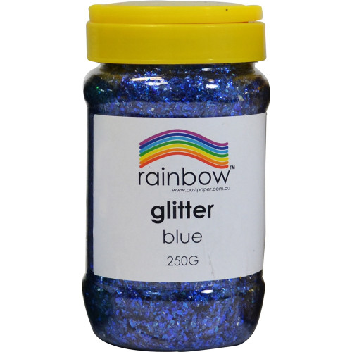 RAINBOW GLITTER JAR 250G Blue