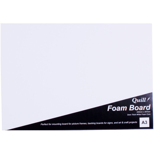 Quill Foam Board 5mm A3 - White (97012)