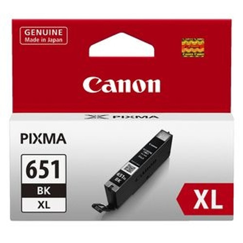 CANON CLI-651 XL ORIGINAL BLACK HIGH YIELD INK CARTRIDGE Suits Pixma iP7260 / MG5460 / MG6360 / MX926
