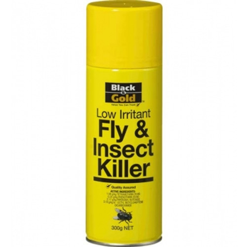 BLACK GOLD INSECT SPRAY Fly & Insect Killer Low Irritant 300gm