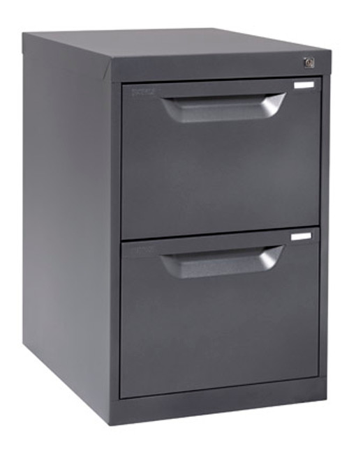 STATEWIDE FILING CABINET 2 DRAWER H715xw467xd610mm Black Satin