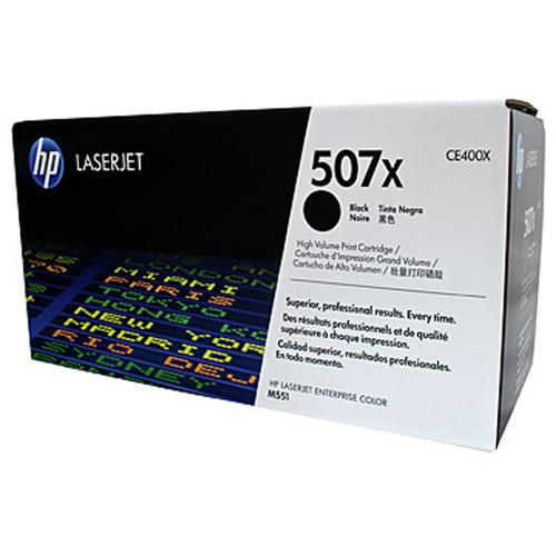 HP 507X ORIGINAL HIGH YIELD BLACK TONER CARTRIDGE 11K Suits Colour LJ M551 (CE400YC)