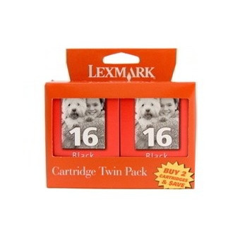 LEXMARK NO. 16 ORIGINAL TWIN PACK Suits Lexmark Z13, Z23, Z25, Z33, Z35, Z511, Z513, Z515, Z517, Z603, Z605, Z611, Z615, Z617, Z640, Z645, X75, X1140, X1150, X1170, X1185, X1195, X1200, X1250, X1270, X1290, X2250